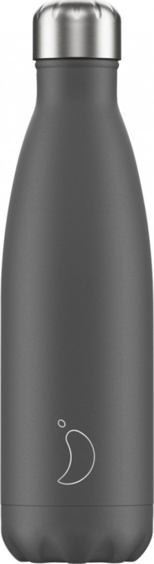 CHILLYS - Bottle Grey Matte Edition Reusable Bottle Ανοξείδωτο Θέρμος 500ml