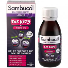 SAMBUCOL - Black Elderberry For Kids + Vitamin C Παιδικό Σιρόπι για την Ενίσχυση του Ανοσοποιητικού 120ml