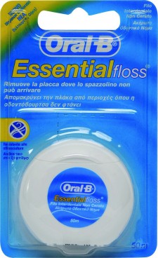 ORAL-B - Essential Floss Unwaxed  Οδοντικό Νήμα Ακήρωτο  50m 1τμχ