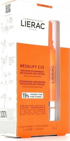 LIERAC - Mesolift C15 Concentre Extemporane Revitalisant Anti Fatigue Συμπύκνωμα Με Ενεργά Συστατικά Κατά Της Κούρασης 2x15ml