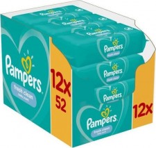 PAMPERS - Promo Fresh Clean Wipes Μωρομάντηλα Για Το Ευαίσθητο Δερματάκι Του Μωρού 12 x 52 Τεμάχια