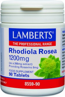 LAMBERTS - Rhodiola Rosea 1200mg Χρυσή Ρίζα Συμπλήρωμα για Φυσική & Πνευματική Ενέργεια 90 Ταμπλέτες