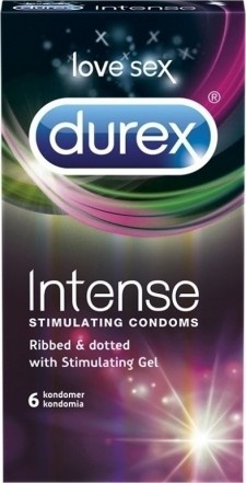 DUREX - Intense Stimulating Προφυλακτικά με Διεγερτική Υφή 6 Τμχ