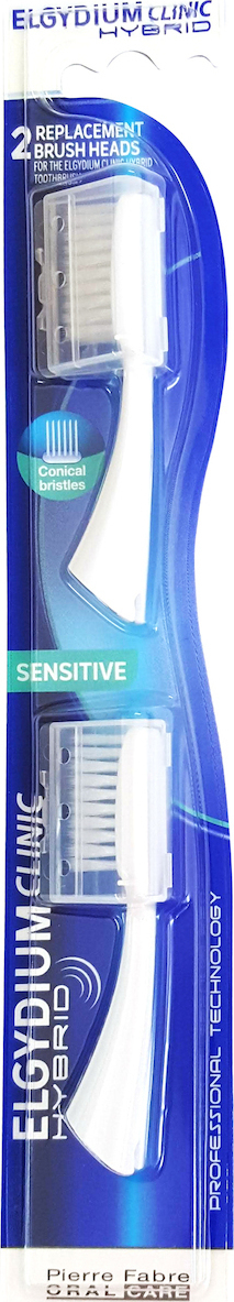 ELGYDIUM - Clinic Hybrid Sensitive - Ανταλλακτικά Ηλεκτρικής Οδοντόβουρτσας, 2 τμχ