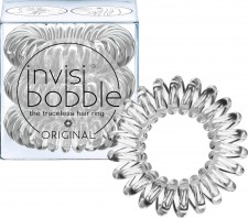 AMBITAS - Invisibobble The Traceless Hair Ring Crystal Clear Λαστιχάκι Μαλλιών 3 τμχ