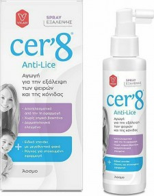 VICAN - Cer8 Anti-Lice Elimination Spray Αγωγή για την Εξάλειψη των Ψειρών και της Κόνιδας σε Μορφή Spray 125ml