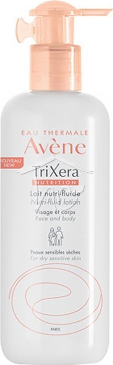 AVENE - Trixera Nutrition Lait Nutri-Fluid Lotion, Ενυδατική Λοσιόν Πρόσωπο/Σώμα Ξηρό/Ευαίσθητο Δέρμα, 400ml