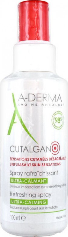 A-DERMA - Cutalgan Ultra-Calming Refreshing Spray Καταπραϋντικό, Αναζωογονητικό Σπρέι 100ml