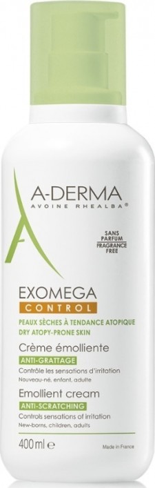 A-DERMA - Exomega Control Crème Emolliente Μαλακτική Κρέμα για Ατοπικό και Πολύ Ξηρό Δέρμα 400ml