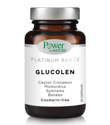 POWER HEALTH - Platinum Glucolen Φόρμουλα για τη Μείωση & Διατήρηση τoυ Σακχάρου, 60 Κάψουλες