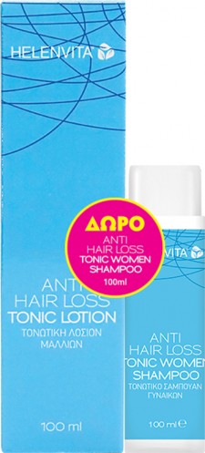 HELENVITA - Promo Anti Hair Loss Tonic Lotion Τονωτική Λοσιόν κατά της Τριχόπτωσης 100ml & Δώρο Anti Hair Loss Tonic  Women Shampoo 100ml