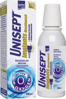 INTERMED - Unisept Implants Mouthwash Στοματικό Διάλυμα Χωρίς Αλκοόλη 250ml