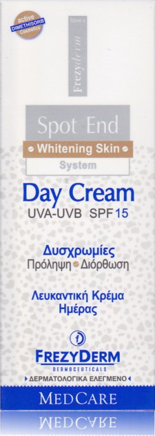 FREZYDERM - Spot End Day Cream SPF15 Λευκαντική Κρέμα Ημέρας 50ml