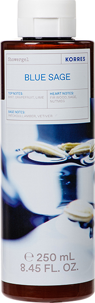 KORRES - Blue Sage Showergel Αρωματικό Αφρόλουτρο Με Ενυδατικούς Παράγοντες, 250ml