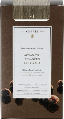 KORRES - Argan Oil Advanced Colorant 7.1 Ξανθό Σαντρέ 50ml