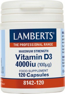 LAMBERTS - Vitamin D3 4000iu (100μg),120caps
