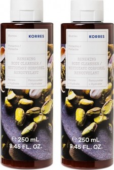 KORRES - Renewing Body Cleanser Pistachio Αφρόλουτρο Gel Φυστίκι, 2x250ml