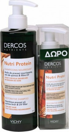 VICHY - Promo Dercos Nutrients Nutri Protein Shampoo Nourrissant Αναζωογονητικό Σαμπουάν Για Θαμπά Άτονα Μαλλιά 250ml - ΔΩΡΟ 100ml