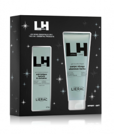 LIERAC - Promo Homme The 3in1 Essential Products Energizing Moisturizing Gel Anti-Fatigue για Τόνωση 50ml & Δώρο Shower Gel 200ml