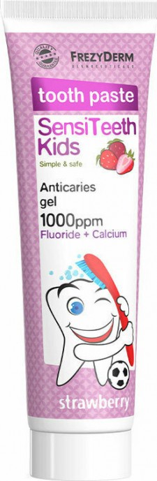 FREZYDERM - Sensiteeth Kids Toothpaste 1.000ppm Οδοντόκρεμα Κατά της Τερηδόνας Από 6+ Ετών 50ml