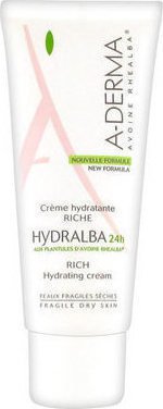 A-DERMA - Hydralba Rich Hydrating Cream Ενυδατική Κρέμα Προσώπου Πλούσιας Υφής Για Ξηρές Επιδερμίδες 40ml