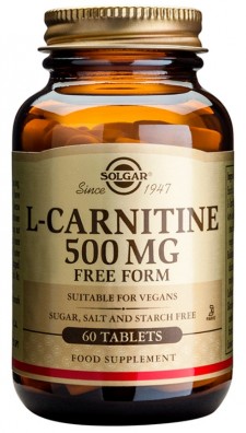 SOLGAR - L-Carnitine 500mg Συμπλήρωμα Διατροφής L- Καρνιτίνης 60 Ταμπλέτες