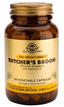 SOLGAR - Butcher ’s Broom Συμπλήρωμα Διατροφής με Αγγειοσυσταλτικές Ιδιότητες 100 Φυτικές Κάψουλες