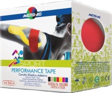 MASTER AID - Performance Tape 5x5cm Αυτοκόλλητο Ελαστικό Επίθεμα Κόκκινο