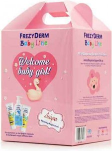 FREZYDERM - Promo Welcome Baby Girl Baby Shampoo 300ml, Baby Cream 2x175ml & Δώρο Νεσεσέρ Καροτσιού