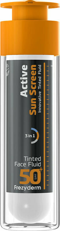 FREZYDERM - Active Sun Screen Tinted Face Fluid SPF50+ Αντηλιακό Προσώπου με Χρώμα 50ml