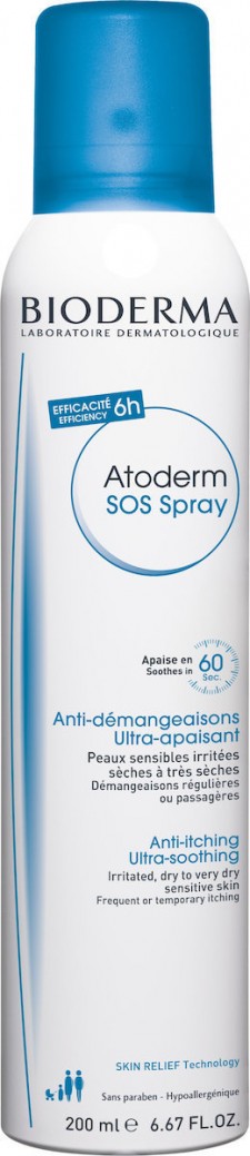 BIODERMA - Atoderm SOS Spray με Αντικνησμώδη Καταπραϋντική Δράση για το Πολύ Ξηρό & Ευαίσθητο Δέρμα, 200ml