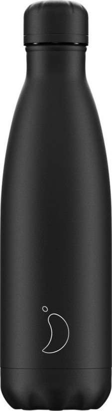 CHILLYS - Bottle Monochrome Edition All Black Ανοξείδωτο Θερμός σε Μαύρο Ματ Χρώμα 500ml