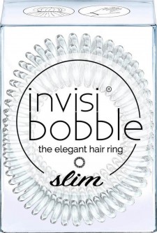 AMBITAS - Invisibobble Slim Crystal Clear Λαστιχάκια Μαλλιών 3 τμχ