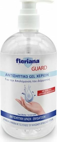POWER HEALTH - Fleriana Guard Αντισηπτικό Gel Χεριών με 80% v/v Αιθυλική Αλκοόλη 500ml