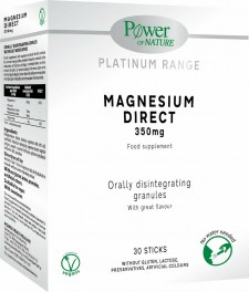 POWER HEALTH - Platinum Range Magnesium Direct 350mg, Μαγνήσιο σε Μορφή Κρυστάλλων 30 φακελάκια