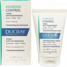DUCRAY - Hidrosis Control Creme Anti-Traspirante Face - Hands - Feet Cream - Αποσμητική Kρέμα Κατά Της Εφίδρωσης Πρόσωπο Χέρι 50ml