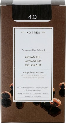 KORRES - Argan Oil Advanced Colorant Βαφή Μαλλιών 4.0 Καστανό 50ml