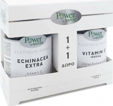 POWER HEALTH - Platinum Range Συμπλήρωμα Διατροφής για την Πρόληψη της Γρίπης & του Κρυολογήματος Echinacea Extra, 30caps & Platinum Range Vitamin C 1000mg, 20tabs