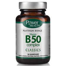 POWER HEALTH - CLASSICS Platinum Range Vitamin B50 Complex Συμπλήρωμα Για Την Μνήμη - Μαλλιά 30 κάψουλες