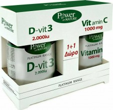 POWER HEALTH - Promo Classics Platinum Range Vitamin D - Vit3 2000iu 60 Ταμπλέτες - Vitamin C 1000mg 20 Ταμπλέτες