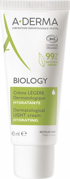A-DERMA - Biology Creme Legere Hydrating Light Cream Ενυδατική Κρέμα με Ελαφριά Υφή, 40ml
