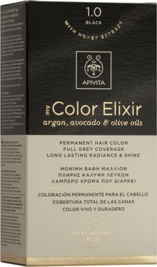 APIVITA - My Color Elixir Μόνιμη Βαφή Μαλλιών 1.0 Φυσικό Μαύρο