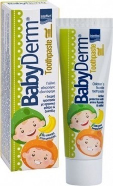 INTERMED - Babyderm Toothpaste Καθημερινή παιδική φθοριούχος οδοντόκρεμα 50ml Γεύση Μπανάνα