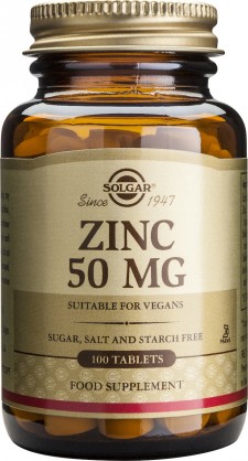 SOLGAR - Zinc Gluconate 50mg Ψευδάργυρος 100 Tablets