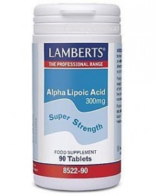 LAMBERTS - Alpha Lipoic Acid 300mg, Αντιοξειδωτικό Συμπλήρωμα Άλφα Λιποϊκού Οξέως, 90 tabs