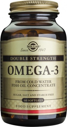 SOLGAR - Omega-3 Double Strength Συμπλήρωμα Διατροφής Ωμέγα-3 60softgels