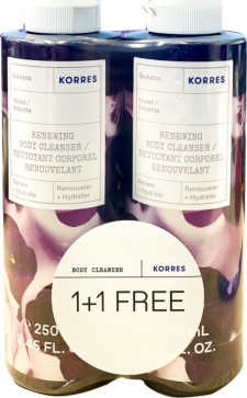 KORRES - Renewing Body Cleanser Violet Αφρόλουτρο Gel Βιολέτα 2x250ml