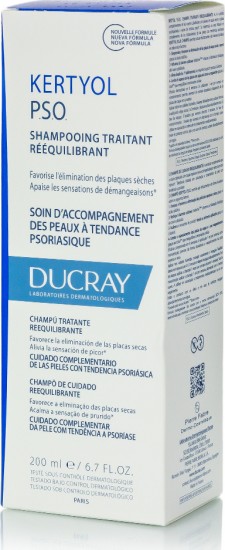 DUCRAY - Kertyol P.S.O Treatment Shampoo - Σαμπουάν Φροντίδας Συμπληρωματική Αγωγή Για Το Δέρμα Με Τάση Ψωρίασης 200ml
