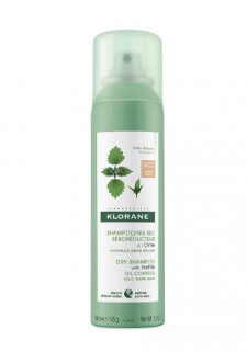 KLORANE - Dry Shampoo - Shampooing Sec a L Ortie Dark Hair  Σαμπουάν Χωρίς Λούσιμο για Λιπαρά - Καστανά/Μαύρα μαλλιά 150ml