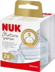 NUK - Nature Sense Θηλές από Σιλικόνη Μικρής Ροής για 0+ μηνών 2τμχ